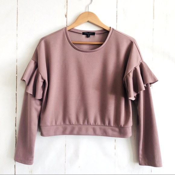 Romeo & Juliet Couture Tops - Romeo & Juliet Couture Maeve Cropped Top